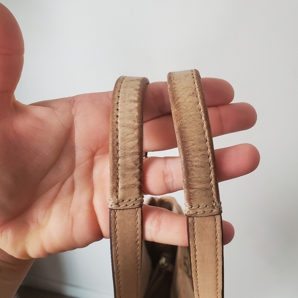 COACH F28501 Signature PINK Drawstring Satchel Classic Brown Tote Purse USED - Picture 8 of 17